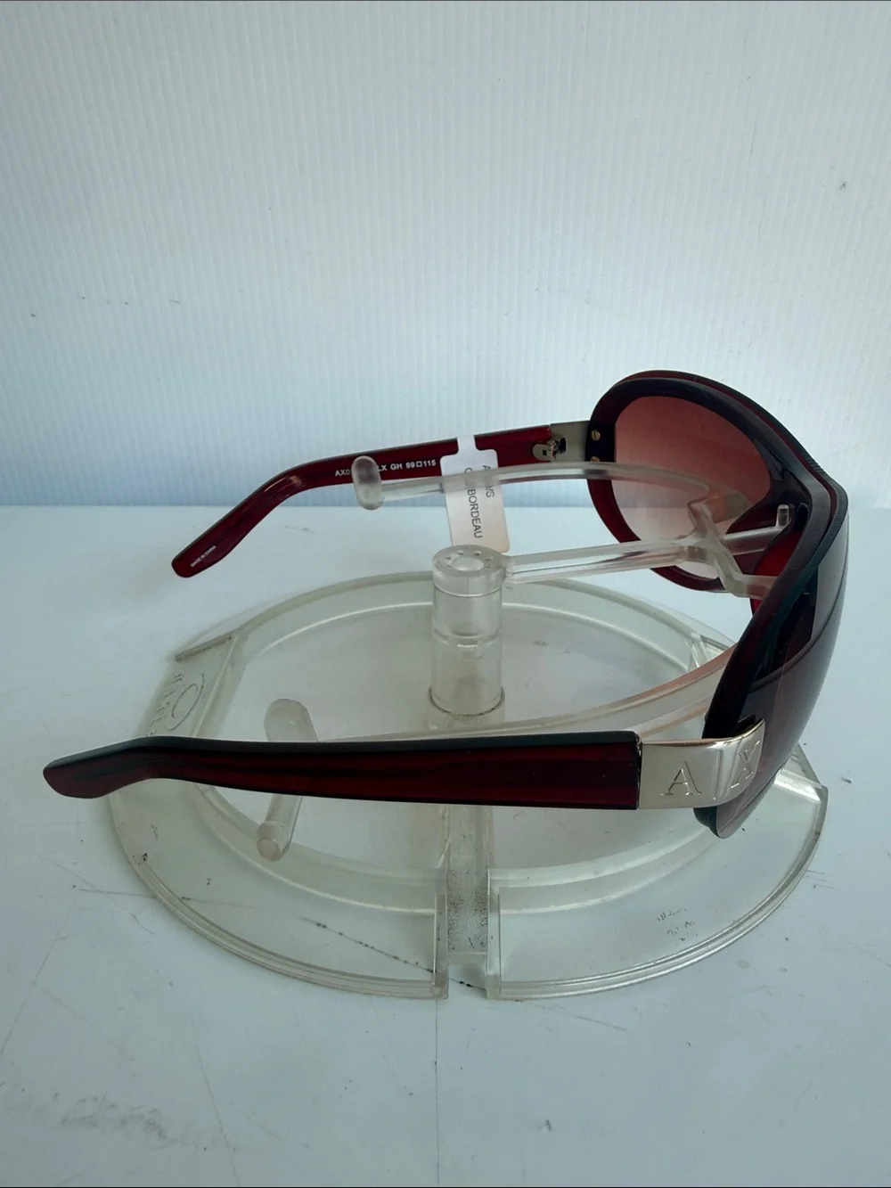 NEW ARMANI EXCHANGE AX010/S Bordeaux Red Sunglasses NEW WITHOUT TAGS